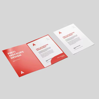 Diseño de logotipo personalizado Imprimir Documento Papel Presentación Carpetas A4 Carpetas de archivos con bolsillos