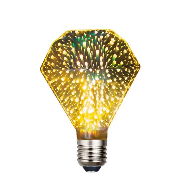 Энергосберегающая 3D цветная светодиодная лампа с эффектом фейерверка, 5 Вт, форма алмаза для праздника, фестиваля, Декор, новинка, лампа