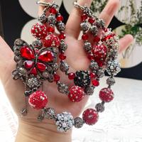 Pendentif Fleur de Luxe en Cristal Pavé, Breloque Florale Dorée en Strass de Haute Qualité pour Sac ou Chaîne de Téléphone
