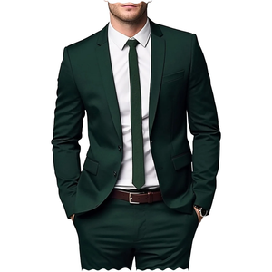 Costume de <span class=keywords><strong>Smoking</strong></span> Classique Formel <span class=keywords><strong>Homme</strong></span> <span class=keywords><strong>Noir</strong></span> Bleu Marine Ensemble 2 Pièces Coupe Ajustée <span class=keywords><strong>Veste</strong></span> à Revers Cranté et Pantalon pour Mariage et Affaires - Product Image 3