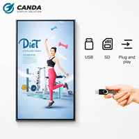 Écran d'affichage numérique LCD 4K mural de 43 pouces avec affichage en écran partagé, CMS intégré, utilisation en intérieur