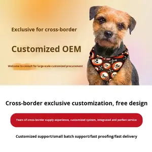 É<span class=keywords><strong>charpe</strong></span> triangulaire en coton pour animaux de compagnie, bavoir pour <span class=keywords><strong>chien</strong></span>, é<span class=keywords><strong>charpe</strong></span> de cou, toutes saisons, personnalisable - Product Image 6