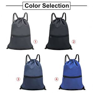 Promotional Custom Polyester Drawstring Backpack with Logo Foldable Cinch Sack Waterproof <b>Draw</b> <b>String</b> <b>Bag</b> for Daily Gym Use - Product Image 2