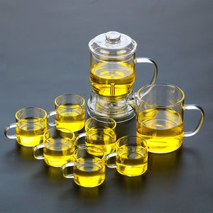 14Oz 400Ml Design classico teiera in vetro borosilicato uso a mano <span class=keywords><strong>tisana</strong></span> regalo <span class=keywords><strong>Set</strong></span> con fondo a pressione per caffè - Product Image 3