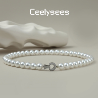 Collier ras de cou en imitation de cristal de Vénus, perle blanche, fait à la main, fermoir scintillant de couleur feu, bijoux de luxe pour femmes, pour mariage
