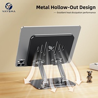 Support portable pour tablette en acier au carbone, hauteur réglable, dissipation thermique, support universel pour bureau, compatible iPad