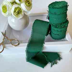 Ruban en coton et lin rustique de 4 cm x 5 m, à bords effilochés et déchirés à la main, idéal pour les bouquets floraux et les projets DIY – Grande Vente - Product Image 4