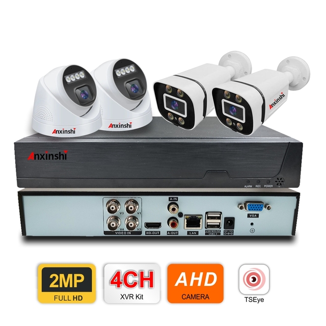 CCTV Analog Camera System 4 Channel AHD KIT Security Camera 2MP 5MP 4K DVR Camera Outdoor  Night Vision
