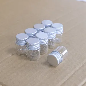 Wholesale 30g 100g Empty Glass Bottles Crafts Vials Glass Vessels Luxury Mini Clear Glass With Lid