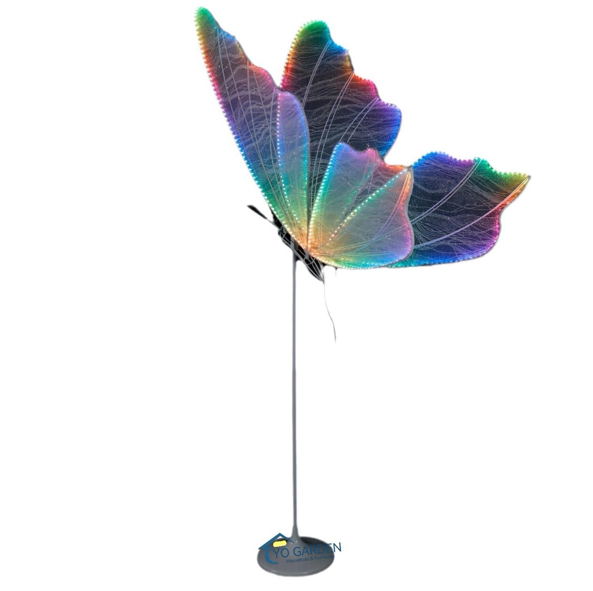 Custom Large Multi Color LED Lighted Starlight Wedding Ceiling Lamp Stand AC IP54 Rated Butterfly Wings Modern Eco-Friendly