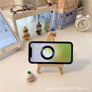 ขาตั้งโทรศัพท์ไม้ดีไซน์สร้างสรรค์ ปรับความสูงได้ ฐานไม้เนื้อแข็ง ดีไซน์ทันสมัยเรียบง่าย - Product Image 4