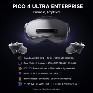 ชุดหูฟัง 4 Ultra Enterprise MR Edition All-in-One XR2 Gen2 12GB 256GB 4K Pancake 6DoF IToF WiFi 7 4 Ultra Enterprise - Product Image 2