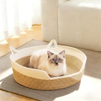 Panier pour chat en corde de coton, panier à jouets pour chat, paniers Instinct, paniers tissés à la main, lit pour chat |   Panier de stimulation pour chats, grande taille
