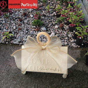 Bolsa de Papel Ecológica de Lujo con Logotipo Personalizado, Impresa en Offset, Color Rojo <span class=keywords><strong>Vino</strong></span>, con Asa y Lazos de Cinta para Regalos de Boda - Product Image 5