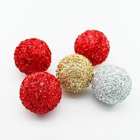 Boule décorative de Noël personnalisée, boule de Noël scintillante, boule décorative en verre, cadeau de Noël