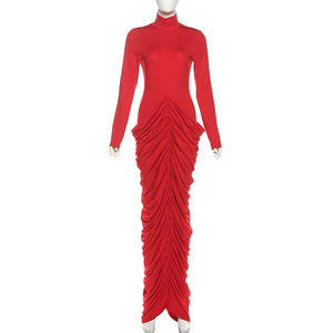 Robe moulante sexy à manches longues et dos ouvert, style automne-hiver, pour femmes, tendance - Product Image 5