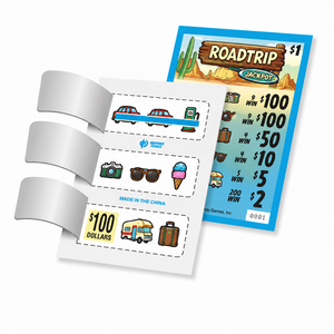 Boletos de rasca y gana personalizados de fábrica para viajes, juegos de rasca y gana de 3 ventanas con ventana de apertura para eventos de viaje, recaudaciones de fondos y promociones - Product Image 1