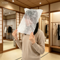 Couvre-visage à prix abordable, personnalisable avec logo, en coton non tissé, pour voyage, avec capuche