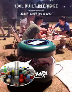 하이 퀄리티 중동 무선 충전 스마트 냉장고 테이블 하이 엔드 현대 커피 테이블 BT 스피커 RGB 라이트 엔드 테이블 - Product Image 6