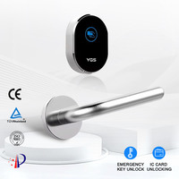 Cerradura Inteligente de Acero Inoxidable YGS, Cerradura Electrónica Digital con Tarjeta RFID para Hotel, con Sistema de Software de Gestión
