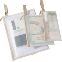 Sac à main transparent imperméable en EVA épaissi, dossier pour documents A4/A5, petit sac A6, sac de rangement pour passeport et acte de naissance