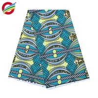 Kain Batik Tenun Berkualitas Tinggi Berbahan Katun Lilin Emas Afrika Ankara 6 Yard untuk Sprei & Tekstil Rumah