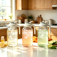 Offre Spéciale : Carafe en Verre de 64 oz avec Filtre et Couvercle, Pichet à Eau de 2 Litres pour Café Infusé à Froid, Thé Glacé, Jus – Qualité Alimentaire, Compatible Lave-Vaisselle