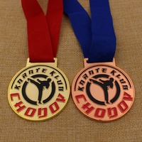 Médaille de marathon en métal doré personnalisée, médailles de sport personnalisées pour le kick-boxing, le karaté, le taekwondo