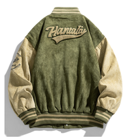 Veste universitaire en daim personnalisé manteau avec logo brodé en chenille manteau coupe-vent sport baseball manteau vintage ample à la mode pour hommes