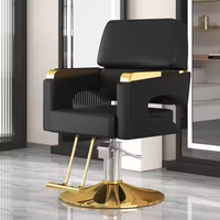Fauteuil de coiffure moderne en cuir pivotant avec fonction de levage et de massage pour salons de coiffure, hôtels et maison - Mobilier métallique