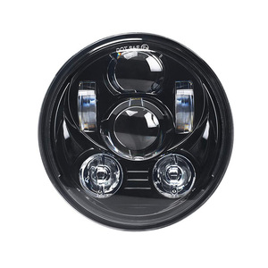 Phare LED de 5-3/4 5,75 pouces - Compatible avec Harley Davidson Dyna Street <span class=keywords><strong>Bob</strong></span> Super Wide Glide Low Rider Night Rod Train - Product Image 2
