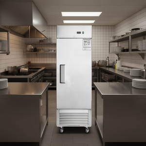 Congélateur vertical commercial en acier inoxydable à porte simple, 27 pouces, 18,68 pieds cubes, refroidissement par ventilateur, pour restaurant, cuisine, garage - Product Image 2