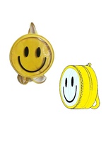 Fabricant ODM : Sac Ita personnalisé en forme ronde avec affichage de badges visage souriant pour artistes