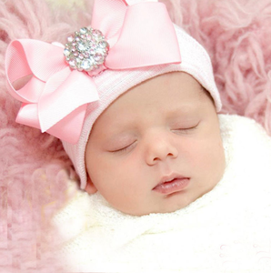 Nuevo diseño de sombreros suaves para bebés pequeños con accesorios de lazo, accesorios de fotografía, <span class=keywords><strong>gorro</strong></span> para niños recién nacidos para niñas y niños - Product Image 5