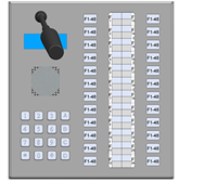 Console de microphone d'urgence robuste pour bureau avec 24 boutons de numérotation rapide pour les annonces d'urgence en direct en salle de contrôle