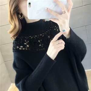 <span class=keywords><strong>Pull</strong></span>-over ajouré à <span class=keywords><strong>perles</strong></span> pour femmes, poncho à manches longues, en tricot, ample, dernière collection - Product Image 2