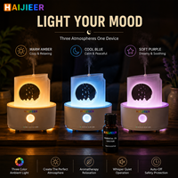 Humidificateur d'air en forme de nuage de pluie pour la maison et l'hôtel, vitesse de chute d'eau réglable, lumière ambiante 7 couleurs, diffuseur d'arômes ultrasonique