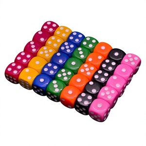 Jeu de dés en acrylique coloré de haute qualité, taille standard, 16 mm, coins arrondis, 6 faces, D6 opaque, pour jeux de table, RPG, jeux de société, fêtes, bars - Product Image 6