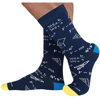 Chaussettes en coton amusantes pour hommes automne-hiver, motif horloge, rayures géométriques, revers à motif, cheville tendance, nouveaux produits Europe Amérique