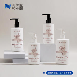 Minnie Body Wash Liquid Shampoo 500ml <b>Pump</b> <b>Bottle</b> White With Black <b>Pump</b> Customizable Label Packaging - Product Image 2