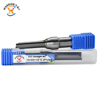 Warrior Fraise en carbure de tungstène 2 cannelures TCT Outil de coupe CNC droit pour le travail du bois Support OEM personnalisable