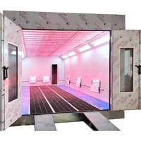 Cabine de pulvérisation de voiture personnalisée avec chauffage électrique Brûleur diesel Lampes infrarouges pour la peinture de voiture et la cuisson Système d'éclairage LED