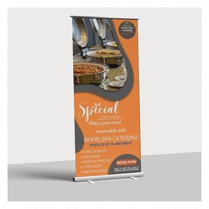 Banner Retráctil Comercial, Banner Pop-up para Tiendas, Banner para Ferias Comerciales, Letrero Comercial, Banner Retráctil, Fondo con Logotipo - Product Image 1