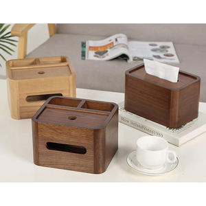 Caja de pañuelos rectangular de madera maciza Huina, diseño moderno, color personalizable, impresión digital, duradera, ahorradora de espacio, uso multipropósito - Product Image 5
