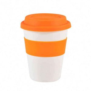 Taza de Cerámica Reutilizable Portátil de Grado Alimenticio JUPENG con Tapa de Rosca, Diseño Moderno para Viajes - Product Image 3