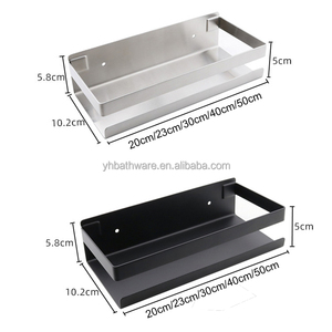 Étagères de supermarché <span class=keywords><strong>noir</strong></span> <span class=keywords><strong>mat</strong></span> étagère de rangement pour shampoing cuisine étagère murale en acier inoxydable <span class=keywords><strong>douche</strong></span> salle de bain étagères d'angle 12 pouces - Product Image 5