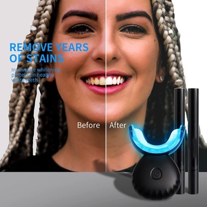 Portable Wireless <b>Teeth</b> <b>Whitening</b> Kit with 16 LED Blue Accelerator Light Fresh Mint Flavor 2ml Pen Volume for Home Use - Product Image 6