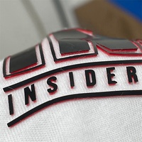 Etiquette de transfert de chaleur personnalisée haute densité logo 3d en caoutchouc silicone impression fer sur transfert sur t-shirt