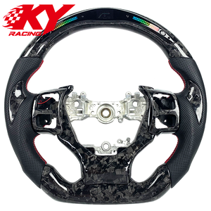 Volante deportivo personalizado de fibra de carbono forjada con LED y cuero para Lexus IS350 GS350 GS300 IS250 IS RX NX LS LC GS GX RC RCF - Product Image 1