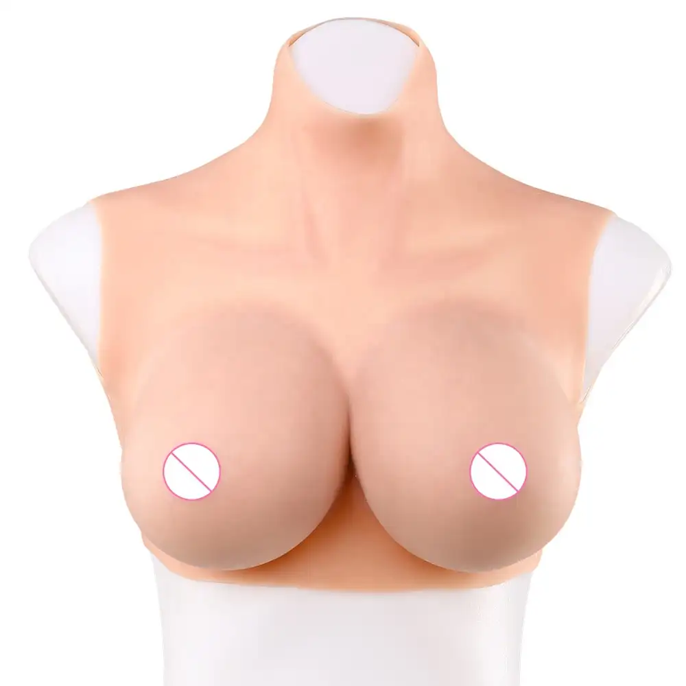 Plaque de poitrine croisé en silicone, corps masculin à femelle, pour transgenre